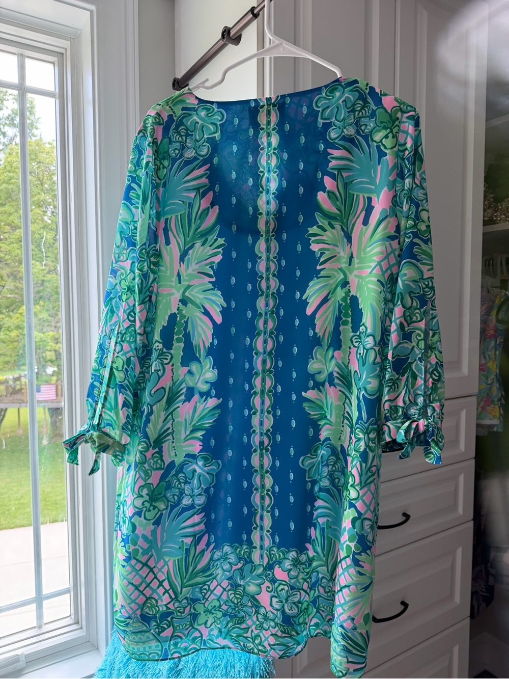 Lilly Pulitzer Pink-Accented Tropical Print Dress Size Medium - Picture 2 of 4